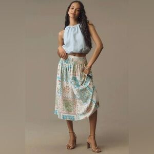 Hunter Bell Fallon Skirt Patchwork Quit with pockets size 10